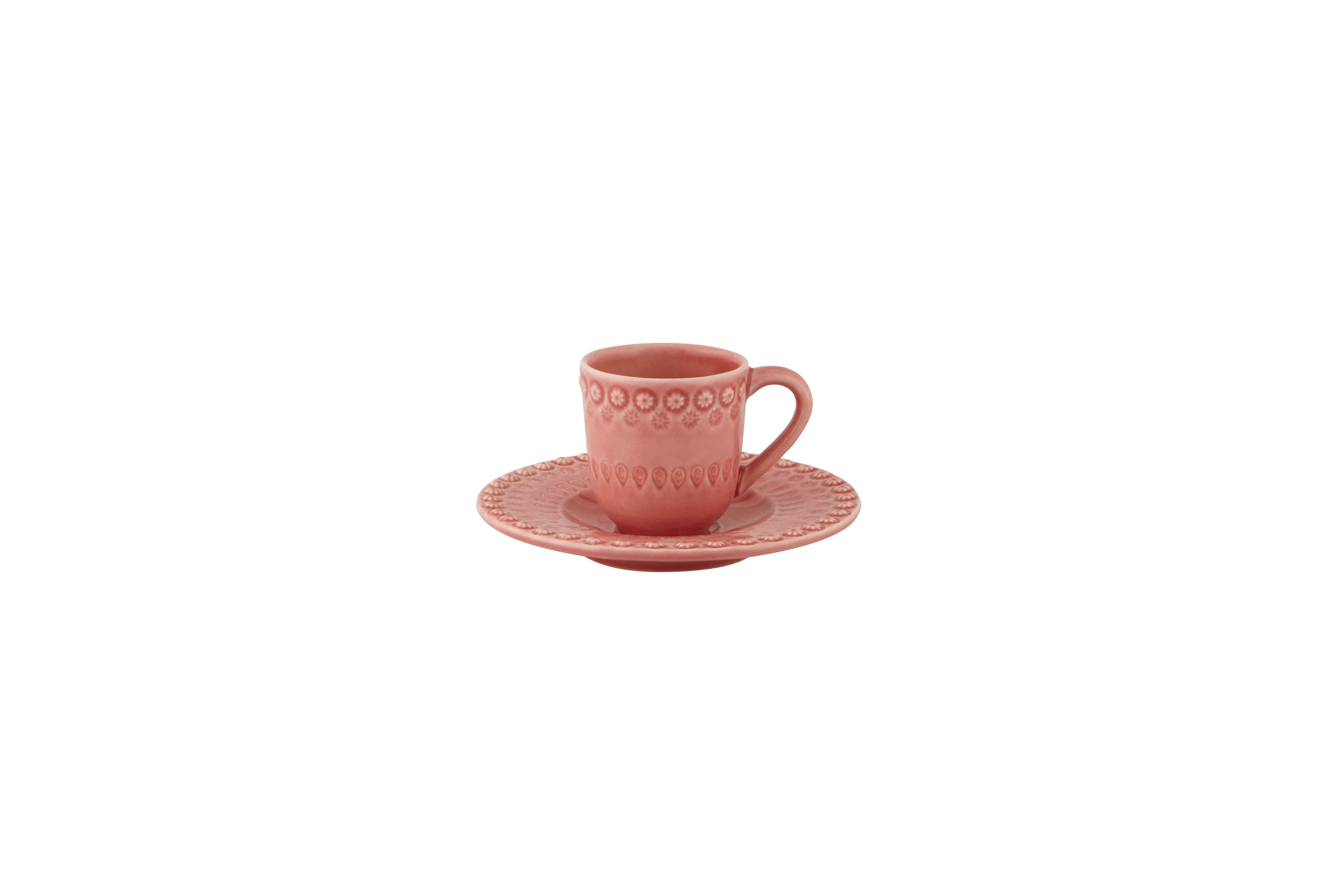 Coffee Cup & Saucer, Pink, large image number null