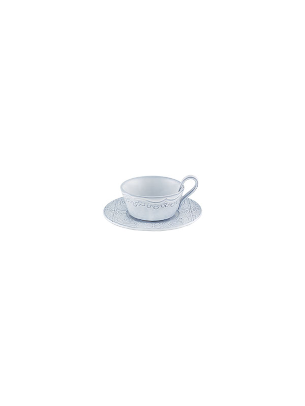 Tea Cup & Saucer, White, large image number null