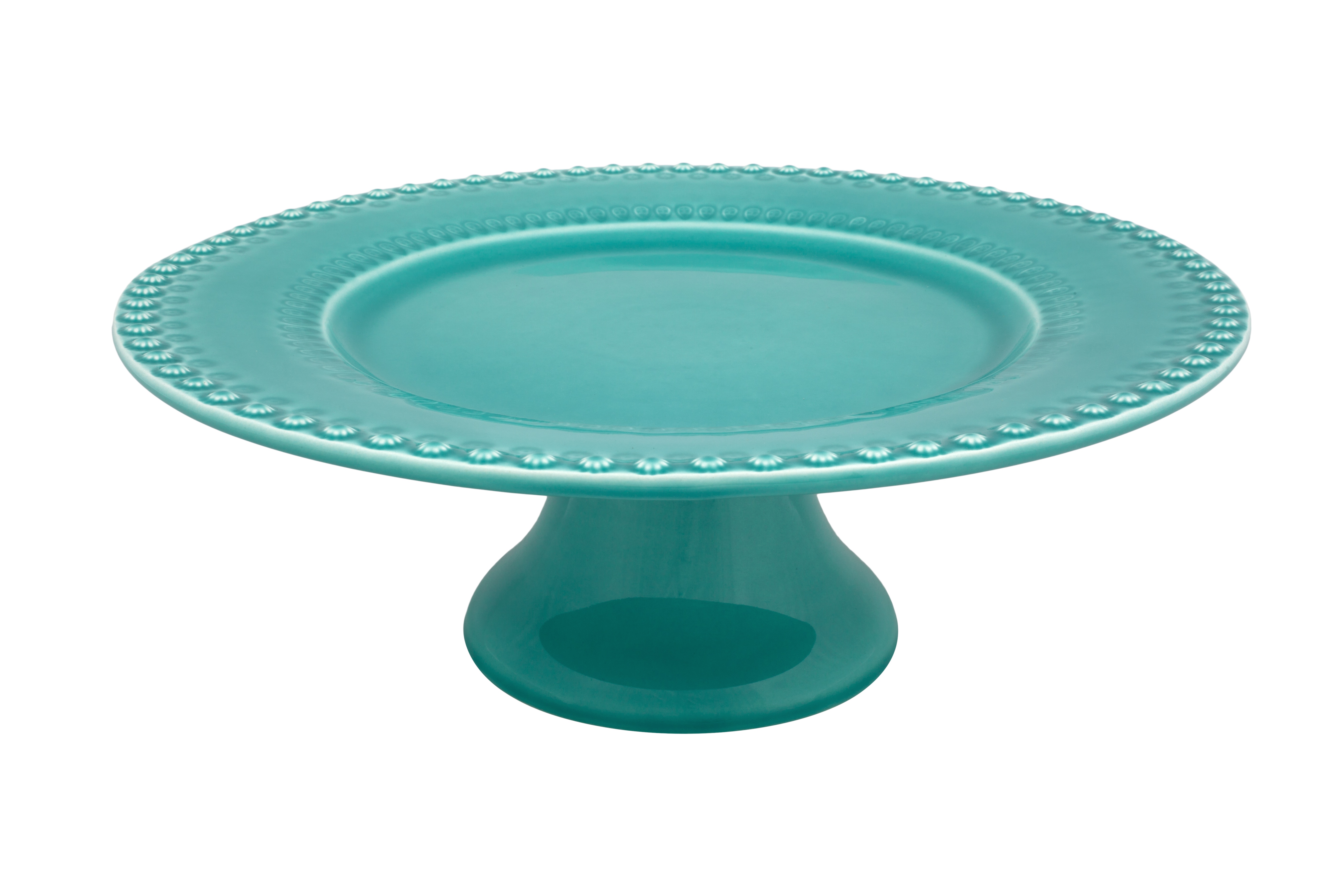 Large Cake Stand, Turquoise, large image number null