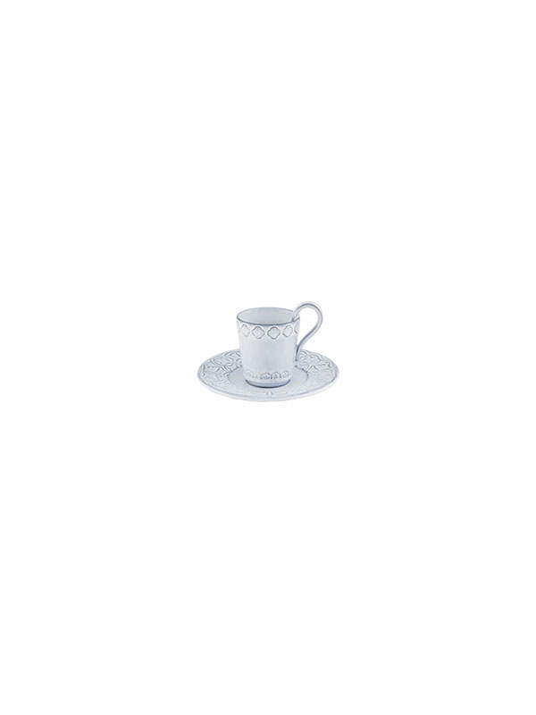 Coffee Cup & Saucer, White, large image number null