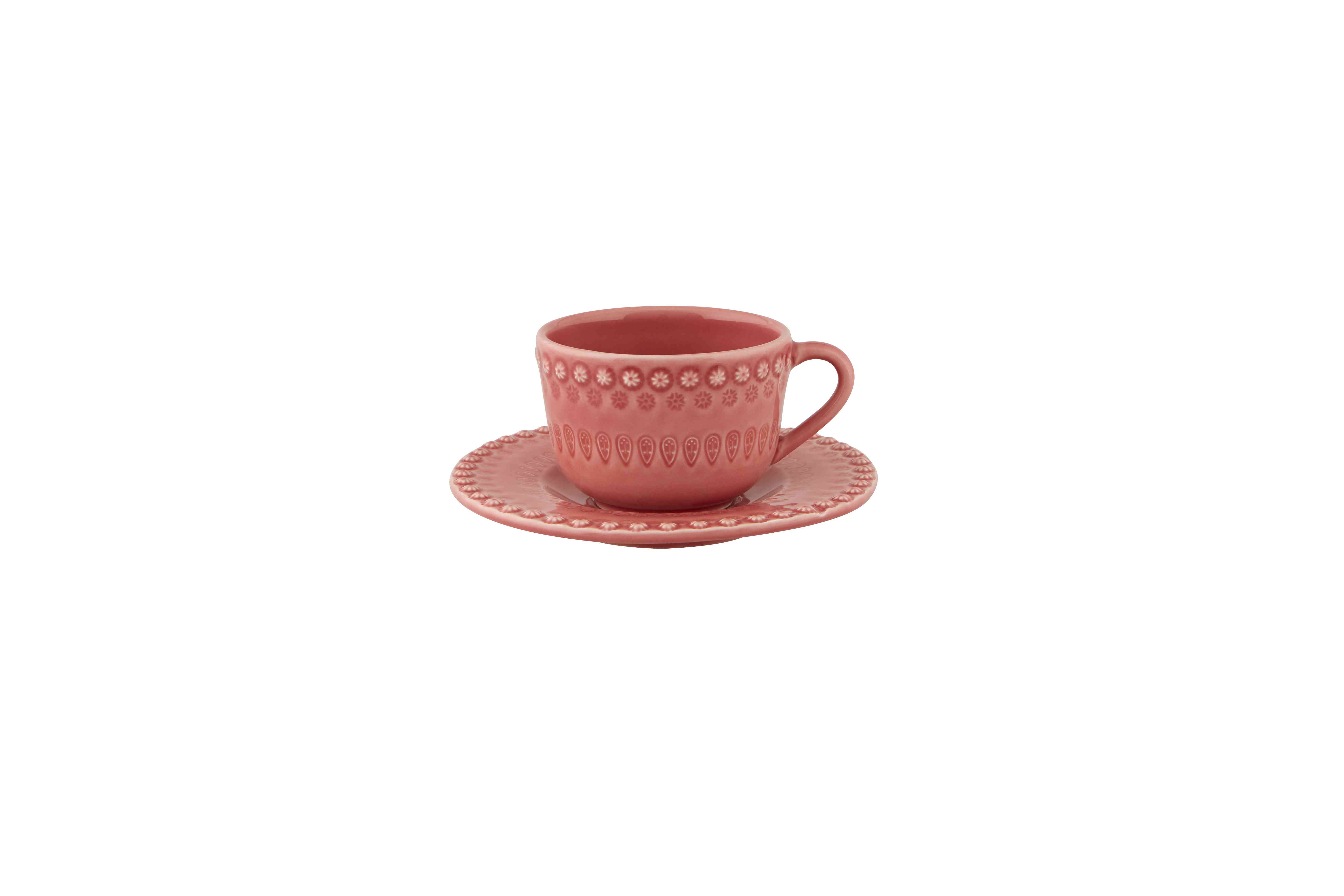 Tea Cup & Saucer, Pink, large image number null