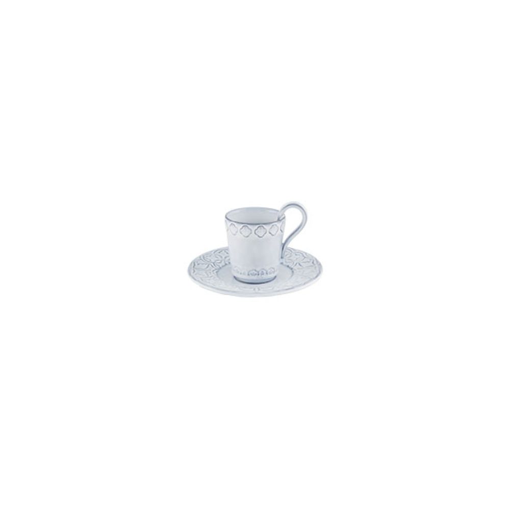 Coffee Cup & Saucer, White, large image number null
