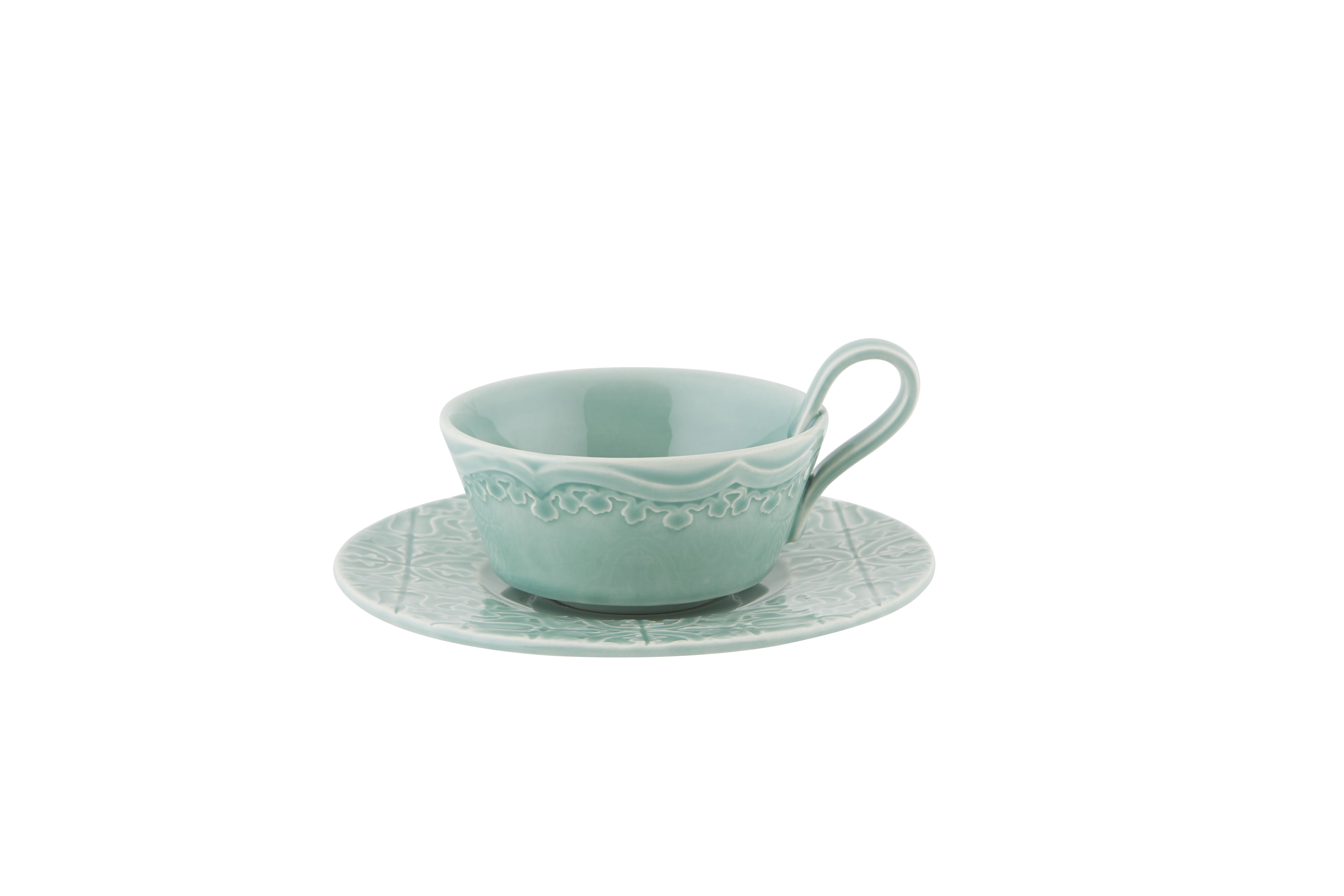 Tea Cup & Saucer, Blue, large image number null