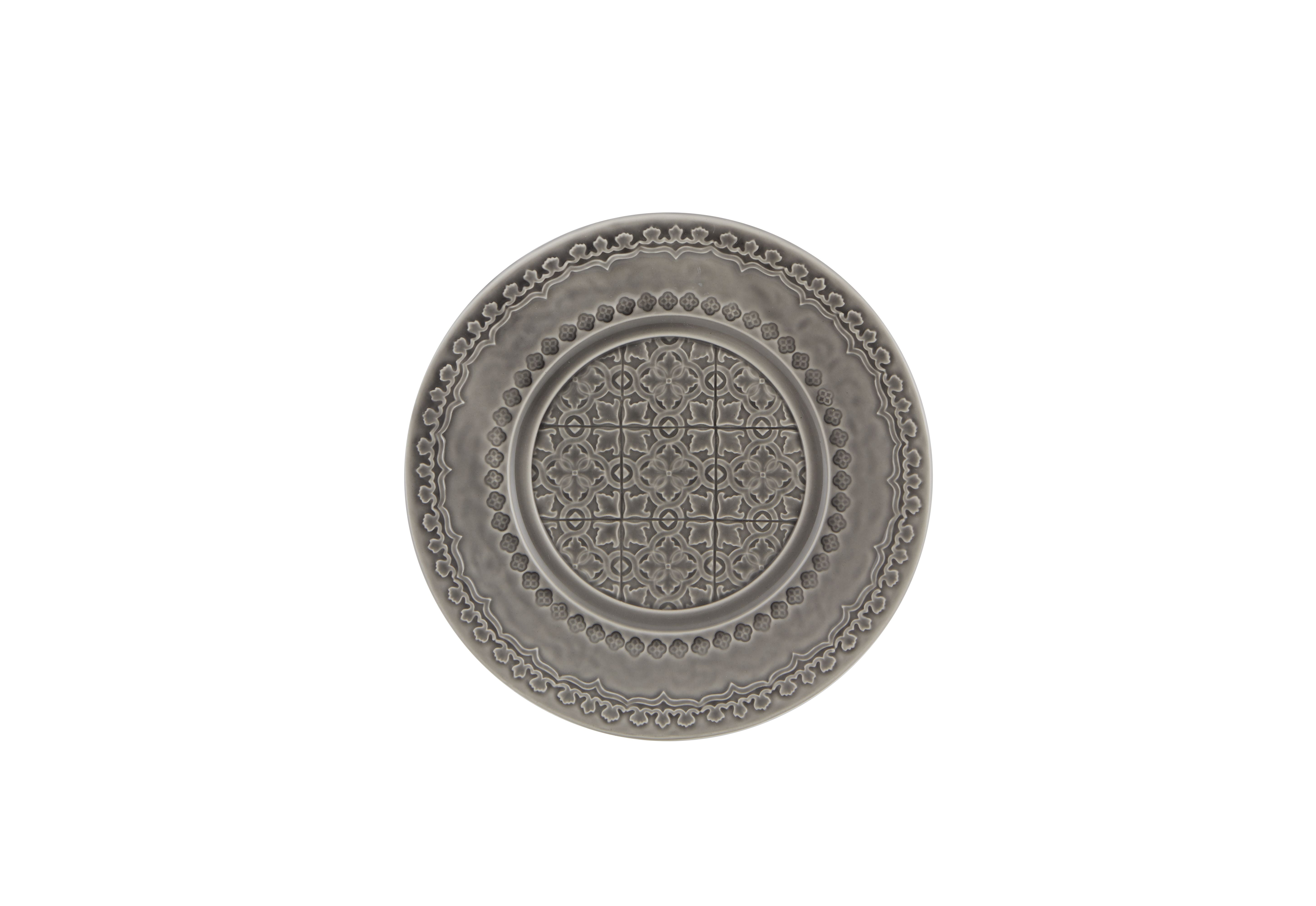 Plato Fruta, Gris, large