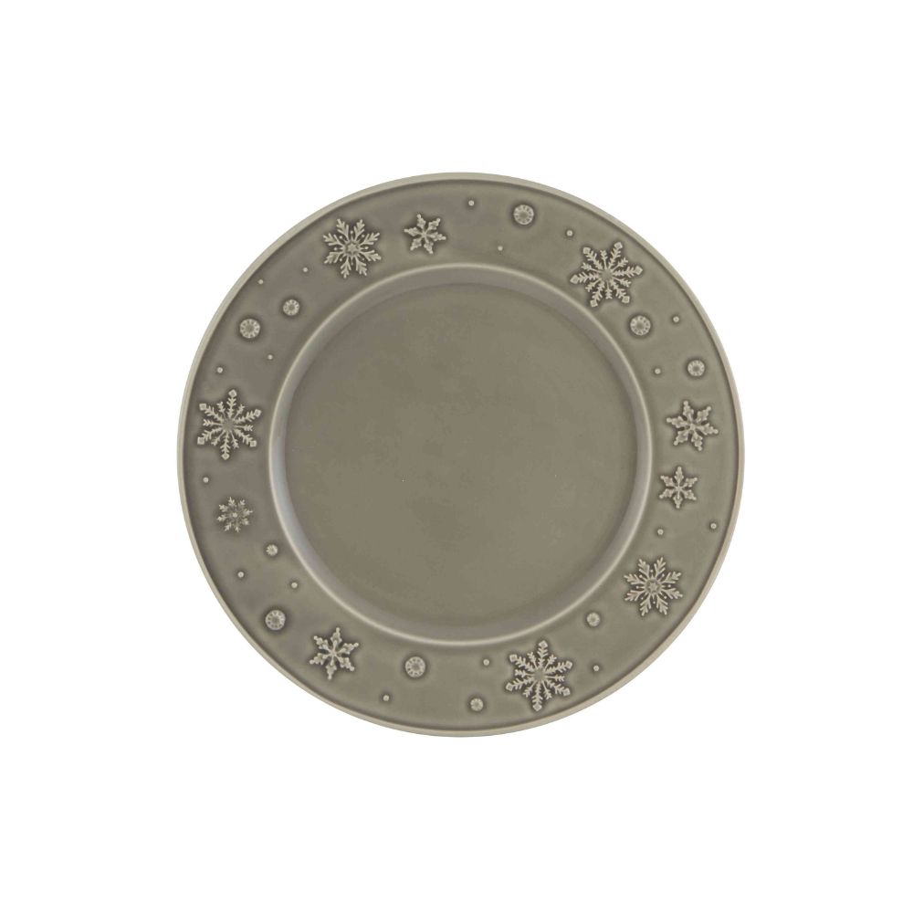 Dinner Plate, Grey, large