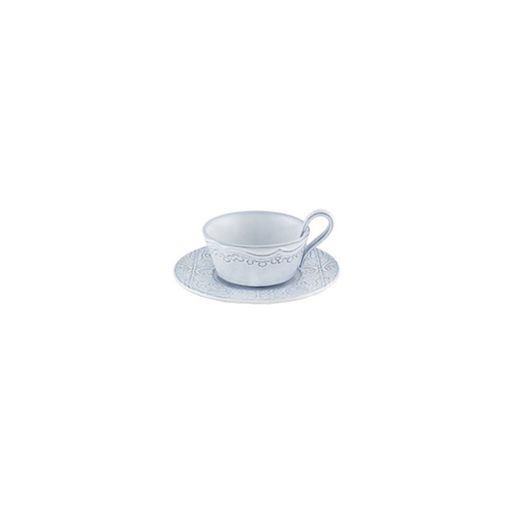 Taza T&eacute; con Platillo, Blanco Antiguo, large image number null